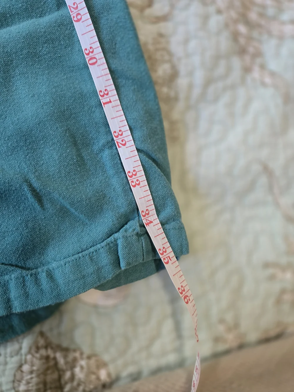 3 For $15 Cotton Linen Blend Teal Short/ Ankle Pants M - Picture 6 of 9